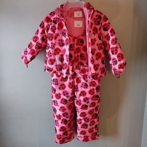 Children's Place Ladybug 2 layer coat and Snow Bib